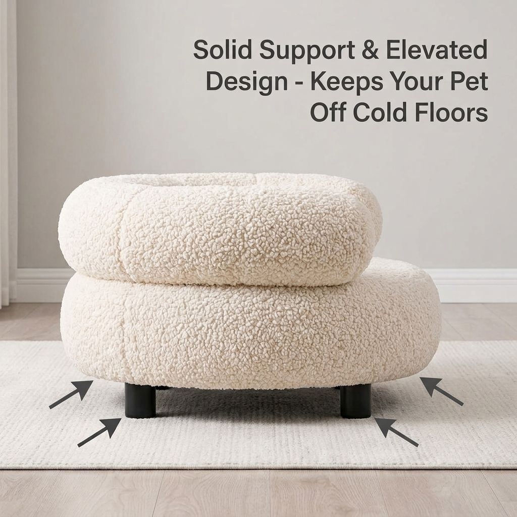 Luxury Orthopedic Premium Velvet Winter Modern Fashion Dog Sofa Bed Extra Large Removable Washable for Dog & Cat - Image 2